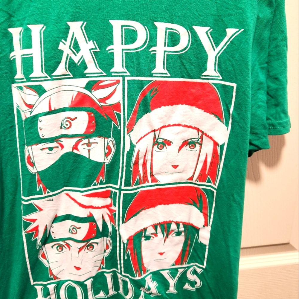 Green Holiday Naruto Anime T-Shirt